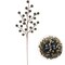 17-Inch Navy Blue Beaded Berry Spray - Set of 12, 25 Realistic Berries, Ideal for Christmas Wreaths & Holiday Decor - Festive Seasonal Accents, Floral Home by Artificial Flowers